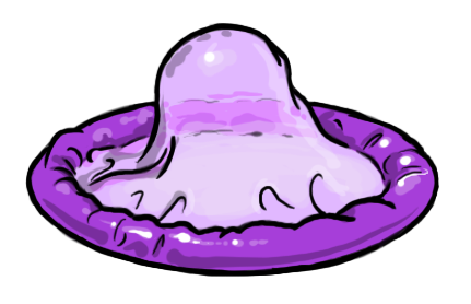 Illustration eines Kondoms