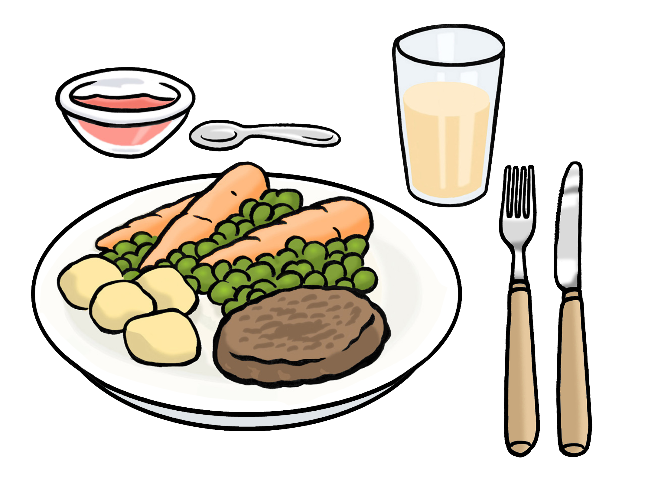 Illustration einer Mahlzeit