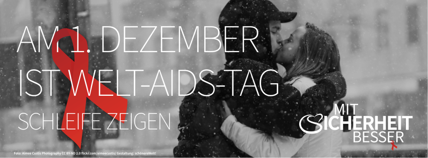 Ein Pärchen küsst sich im Schnee - zum welt-aids-tag-2016